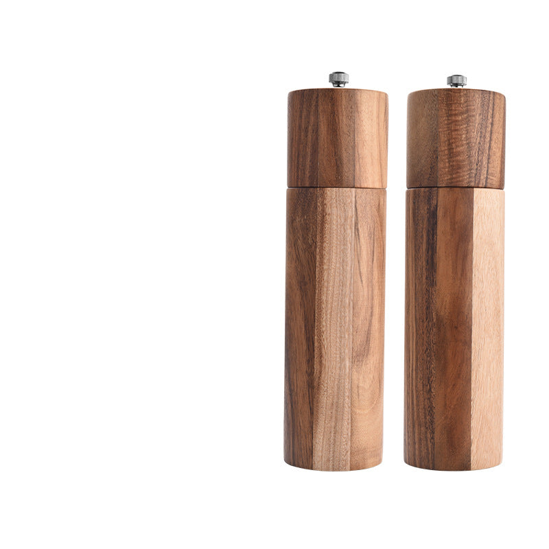 Acacia Wood Salt & Pepper Grinder – Manual Spice Mill with Ceramic Core