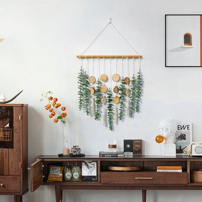 Artificial Eucalyptus Macramé Wall Hanging