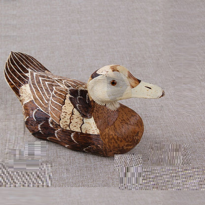 Handmade Bamboo Shoot Shell Duck Tea Pet Figurine