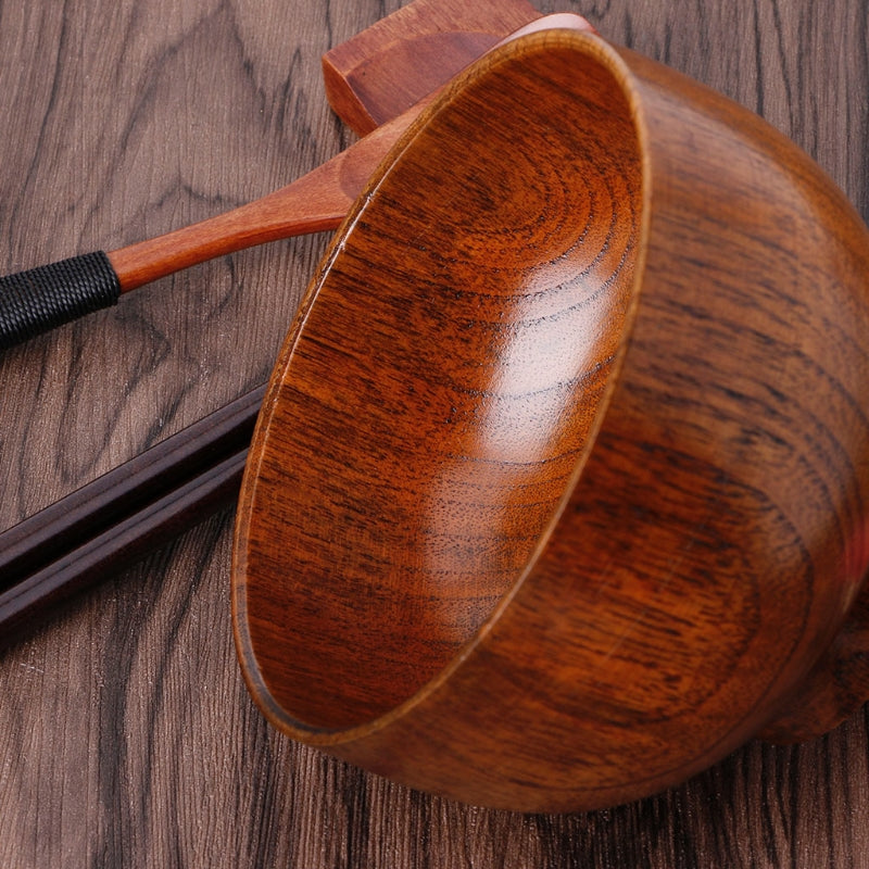 Acacia Wood Serving Bowl – Minimalist Round Kitchen & Table Bowl