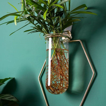 Wall-Mounted Glass Propagation Planter