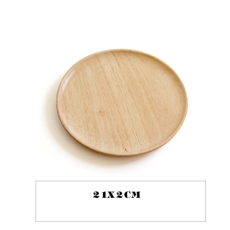 Round Acacia Wood Serving Tray – Minimalist Snack, Tea & Display Plate