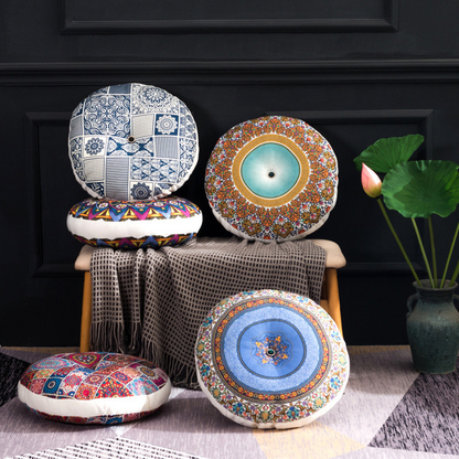 Bohemian Round Floor Cushion Meditation Mat