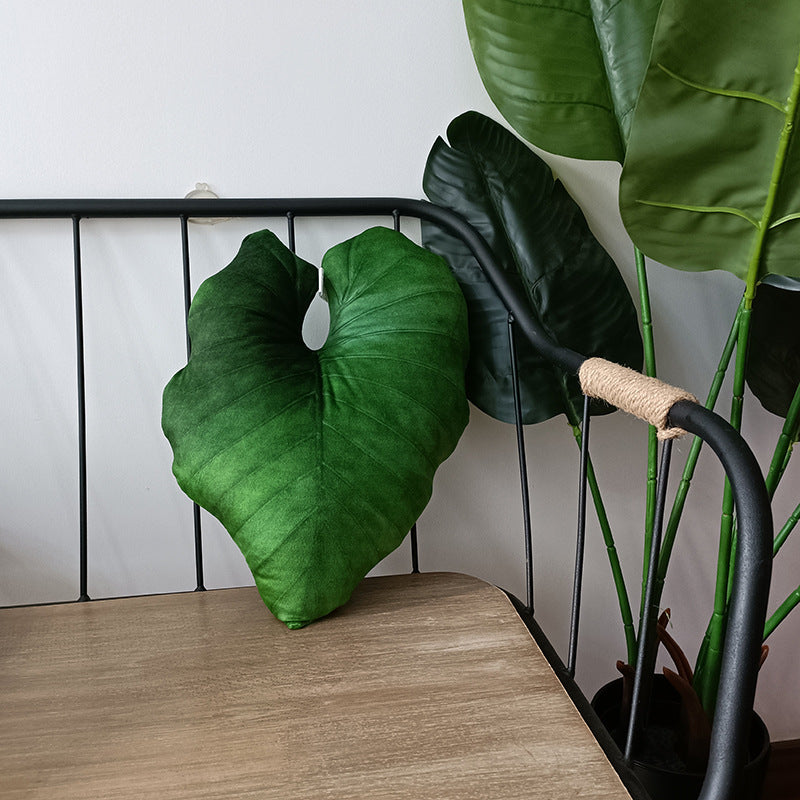 Tropical Leaf Shaped Cushion