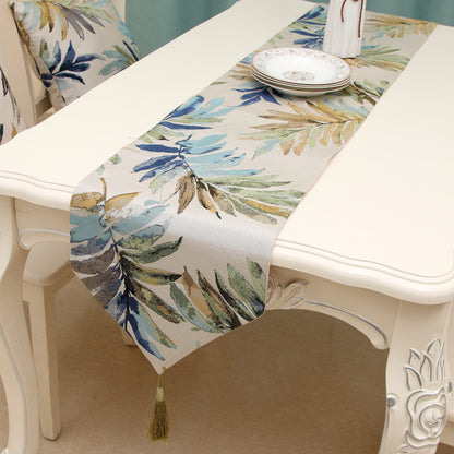 Botanical Leaf Table Runner – Farmhouse Nature Dining Decor