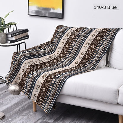Artisan Boho Chenille Sectional Sofa Throw & Protector