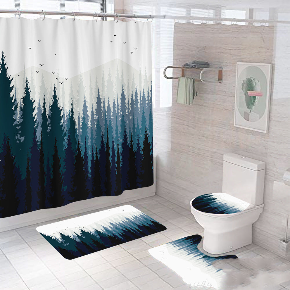 Lush Tropical Leaf Waterproof Shower Curtain