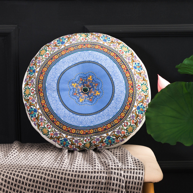 Bohemian Round Floor Cushion Meditation Mat