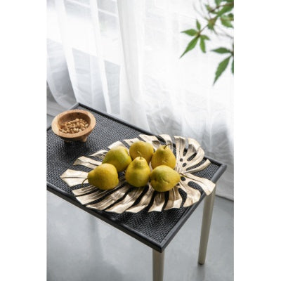 Gilded Monstera Luxe Wall Sculpture & Tray
