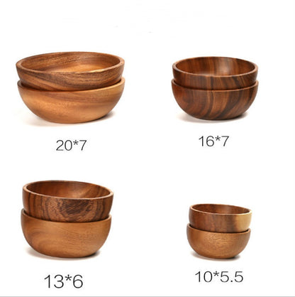 Handcrafted Acacia Wood Serving Bowl – Eco-Friendly Salad & Fruit Bowl