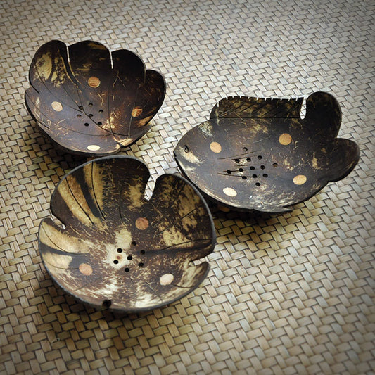Artisan Coconut Shell Soap Holder & Dish