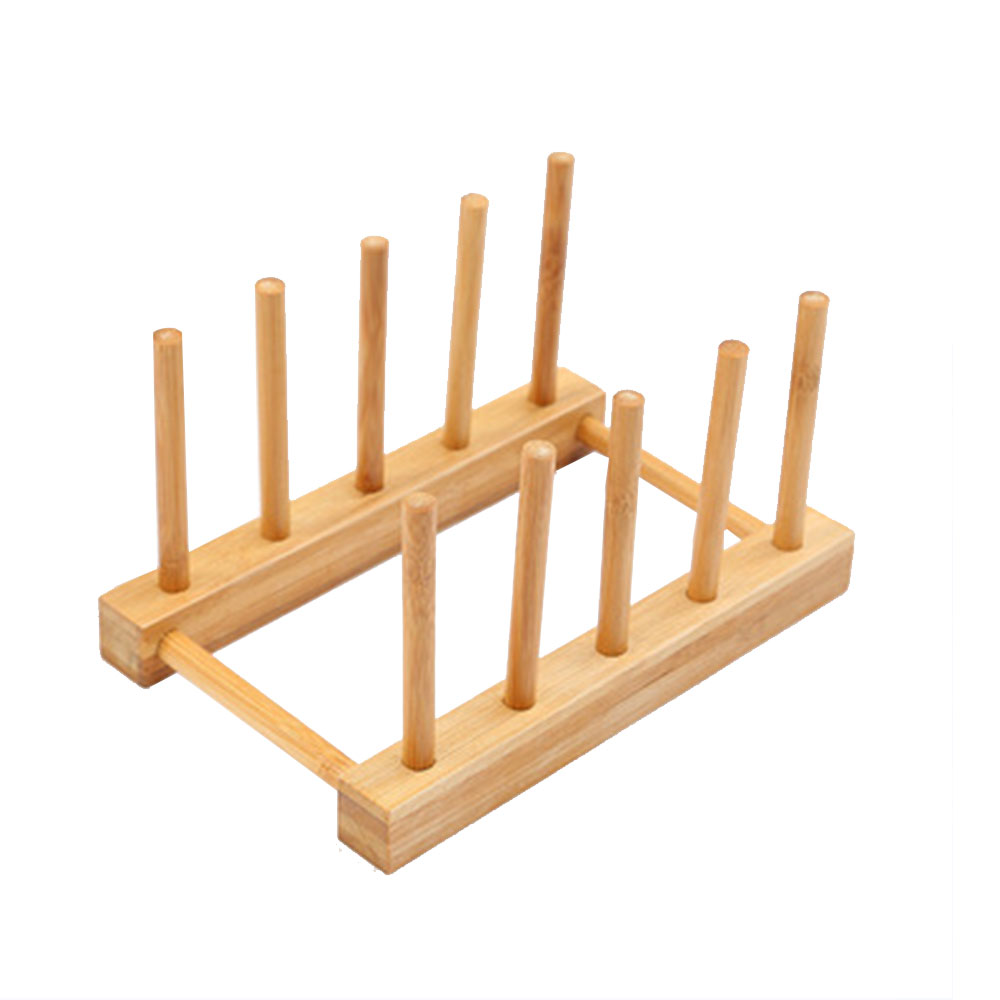 Curved Wooden Tableware Display Rack