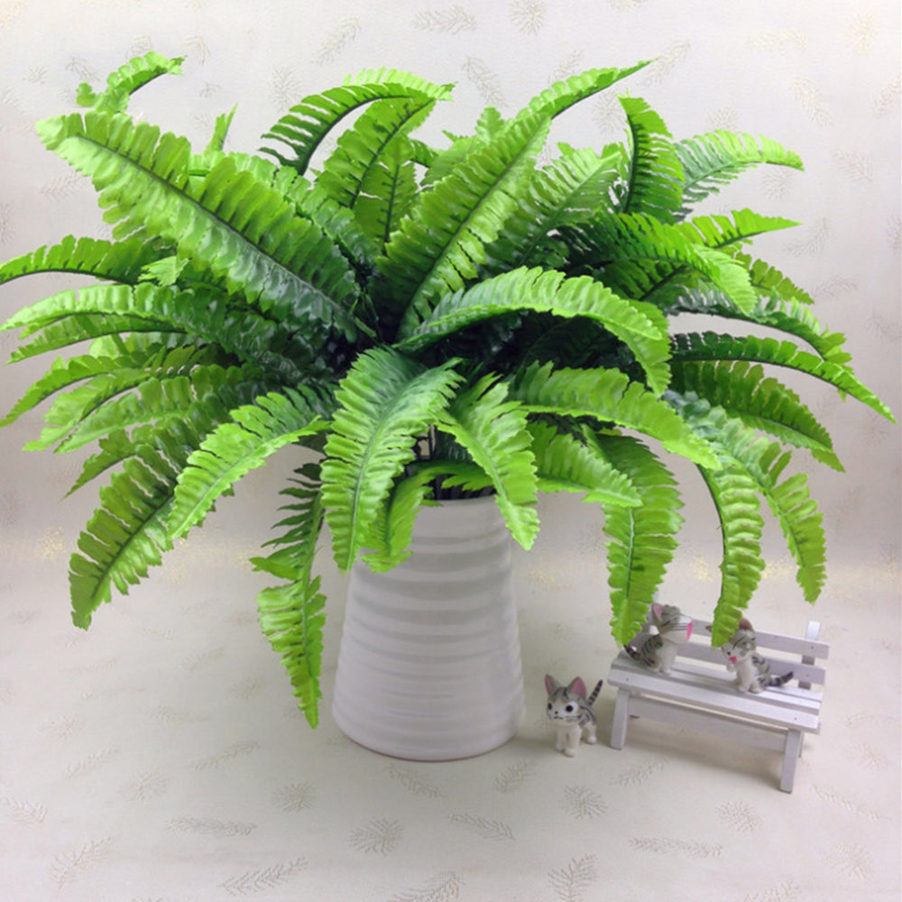 Lush Botanical Artificial Fern Bush – Realistic Tabletop Greenery Decor