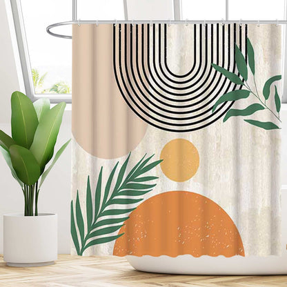 Boho Sunrise Arch Minimalist Shower Curtain