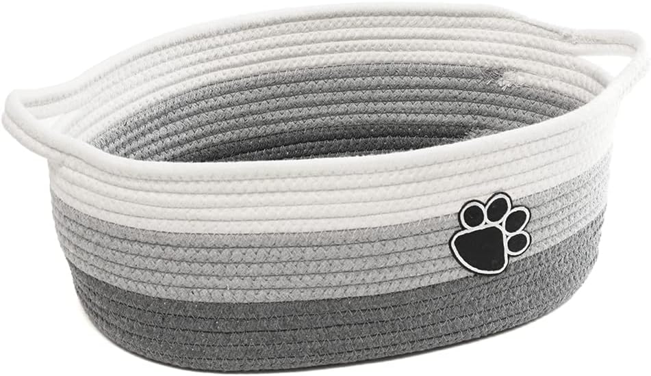 Boho Woven Pet Toy Basket