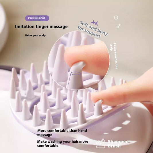 Botanical Leaf Scalp Massage Brush for Hair & Shower Care