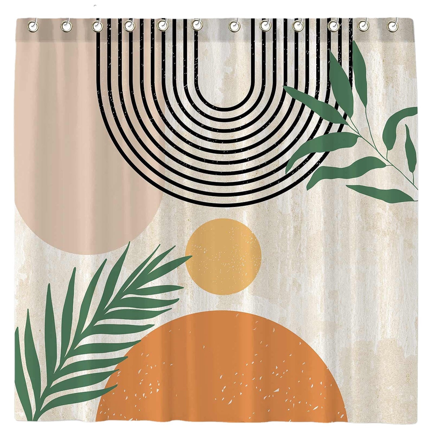 Boho Sunrise Arch Minimalist Shower Curtain