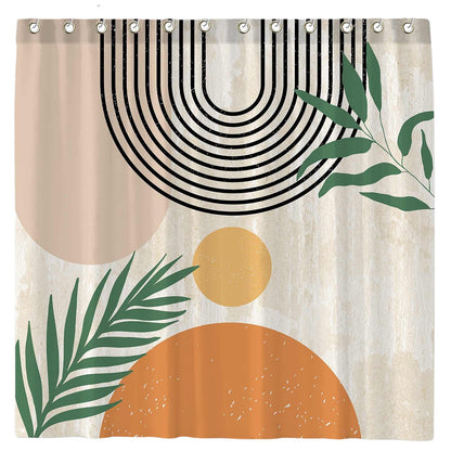 Boho Sunrise Arch Minimalist Shower Curtain