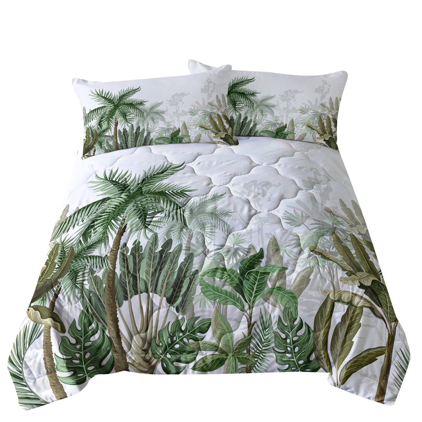 Tropical Oasis Coconut & Banana Leaf Microfiber Bedding Set