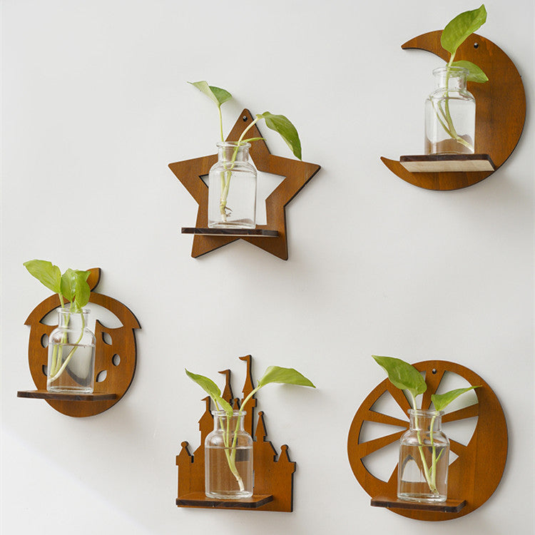 Wall-Mounted Wood Display Shelf