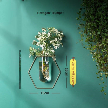 Wall-Mounted Glass Propagation Planter