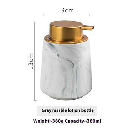 Marble Ceramic Foaming Soap Dispenser – Refillable Bathroom & Kitchen Pump
