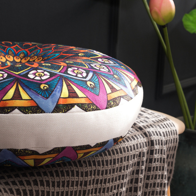 Bohemian Round Floor Cushion Meditation Mat