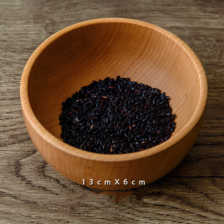 Solid Wood Serving Bowl for Salad & Fruit
