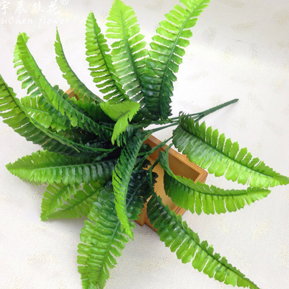Lush Botanical Artificial Fern Bush – Realistic Tabletop Greenery Decor