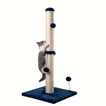 Natural Sisal Cat Scratching Post with Hanging Toy