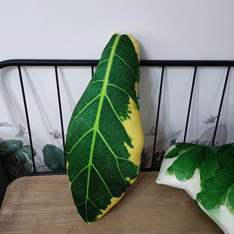 Tropical Leaf Shaped Cushion