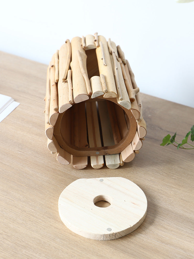 Artisan Wooden Tabletop Paper Roll Holder
