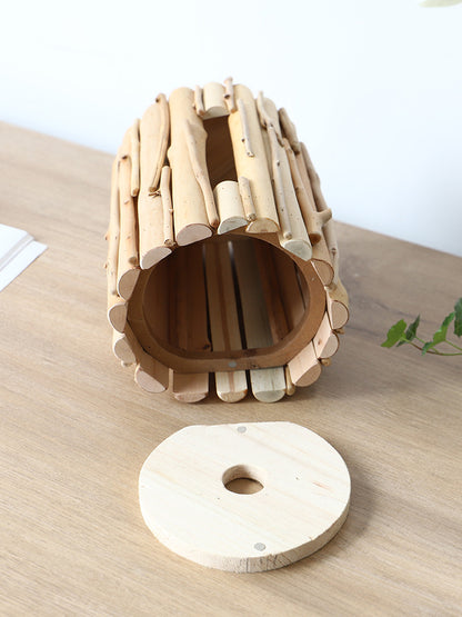 Artisan Wooden Tabletop Paper Roll Holder