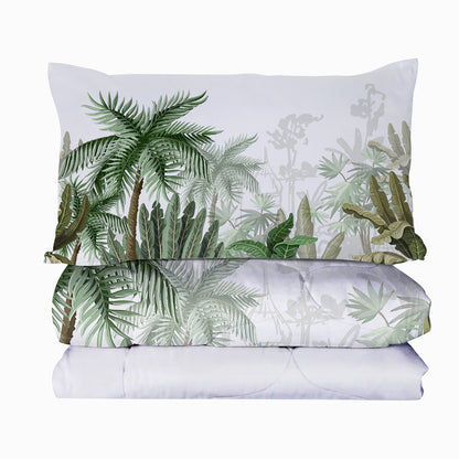 Tropical Oasis Coconut & Banana Leaf Microfiber Bedding Set