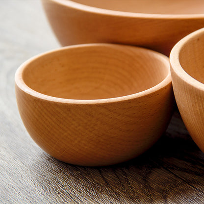 Solid Wood Serving Bowl for Salad & Fruit