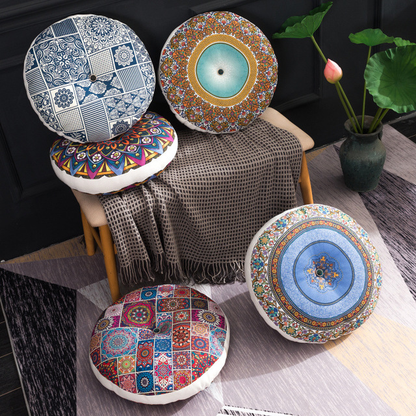 Bohemian Round Floor Cushion Meditation Mat