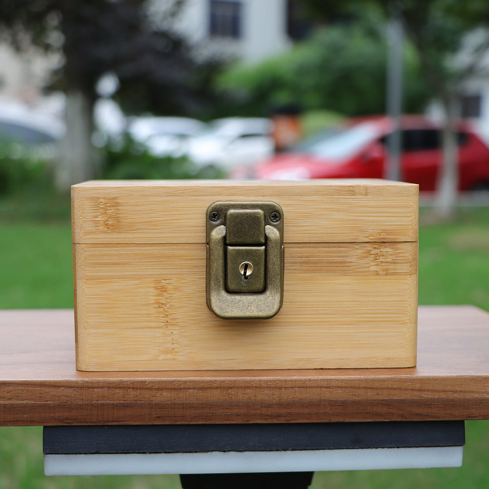 Handcrafted Bamboo Keepsake Box – Etched Wooden Storage & Jewelry Organizer