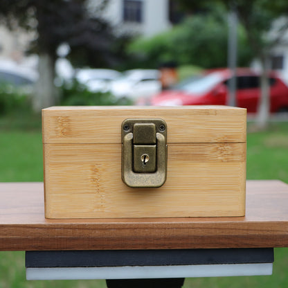 Handcrafted Bamboo Keepsake Box – Etched Wooden Storage & Jewelry Organizer