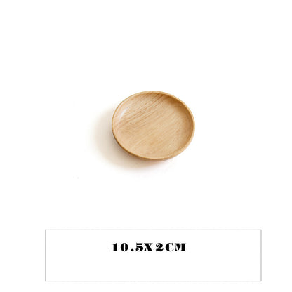 Round Acacia Wood Serving Tray – Minimalist Snack, Tea & Display Plate