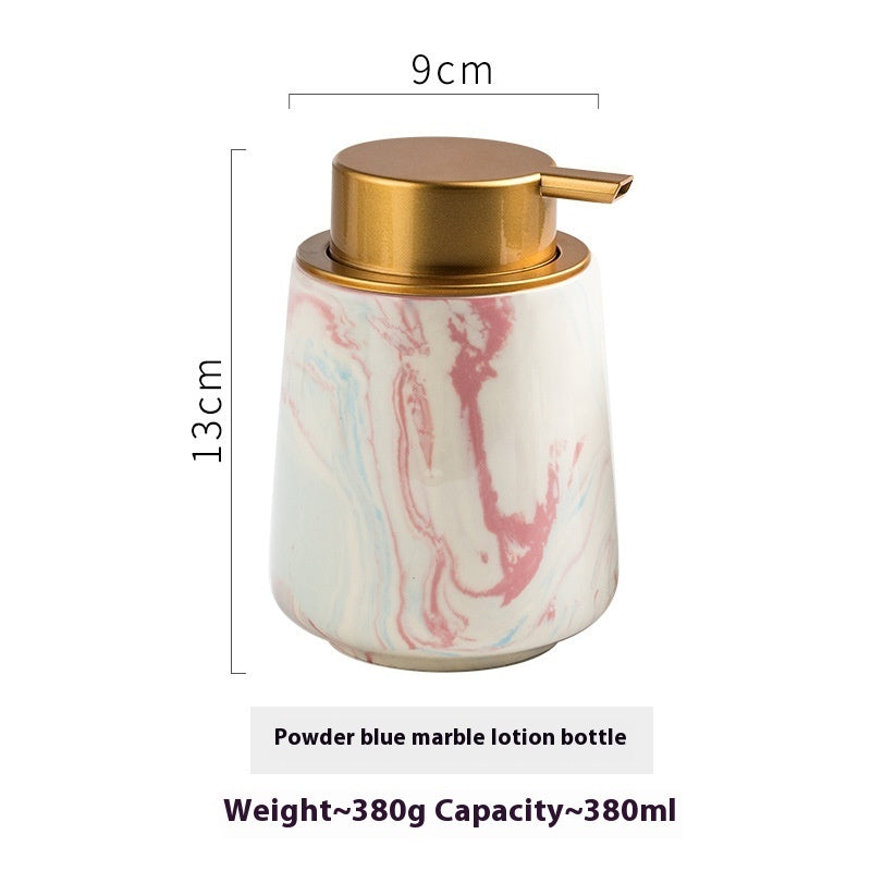Marble Ceramic Foaming Soap Dispenser – Refillable Bathroom & Kitchen Pump