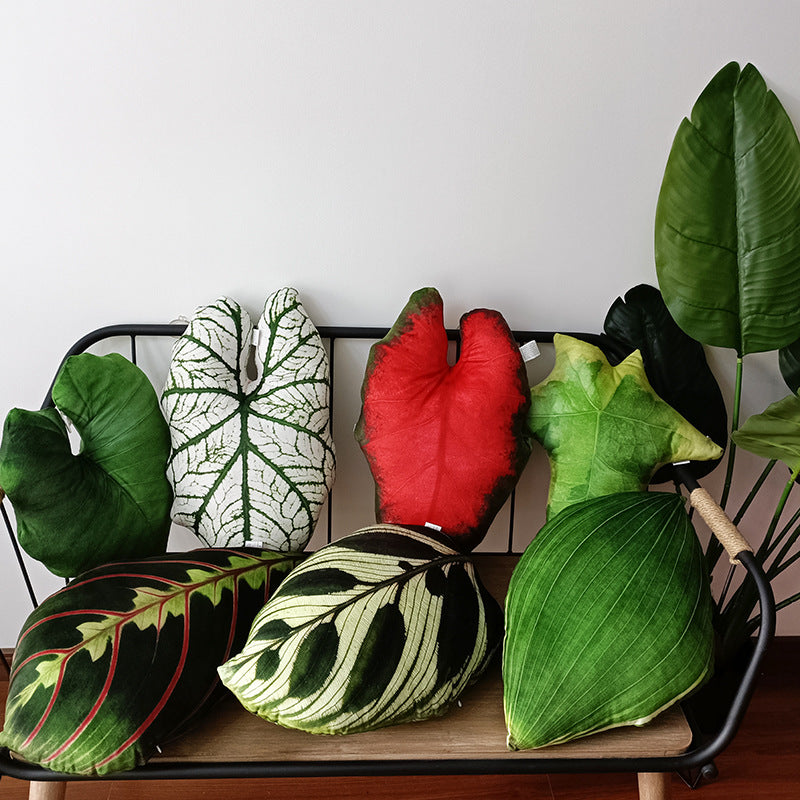 Tropical Leaf Shaped Cushion