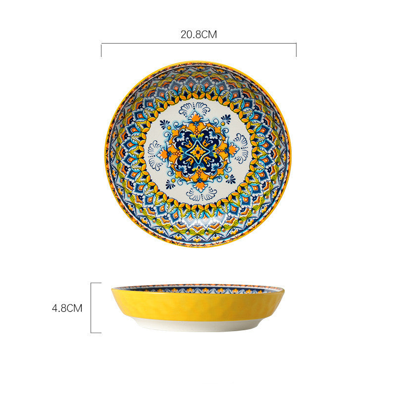 Bohemian Mandala Ceramic Bowl