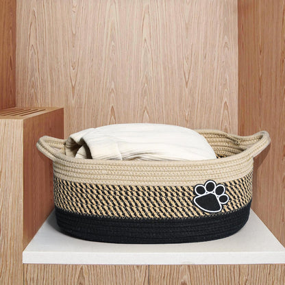 Boho Woven Pet Toy Basket