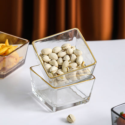 Bamboo Divided Serving Tray with Glass Bowls – Modular Snack & Appetizer Organizer
