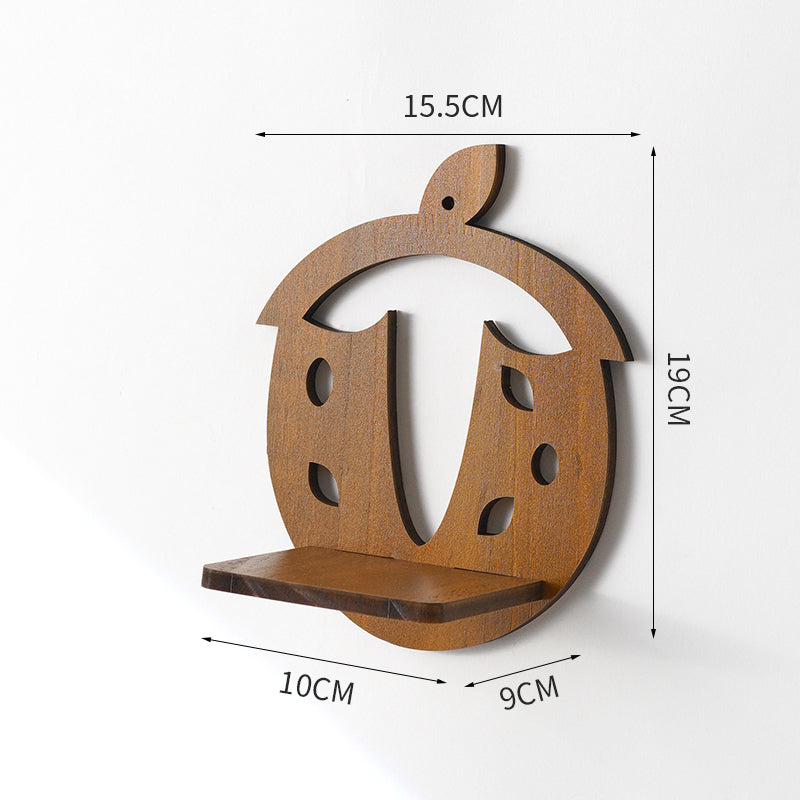 Wall-Mounted Wood Display Shelf
