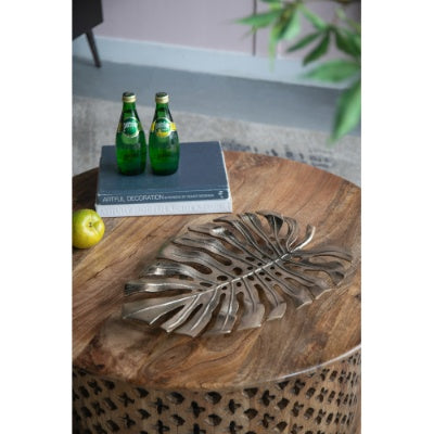 Gilded Monstera Luxe Wall Sculpture & Tray