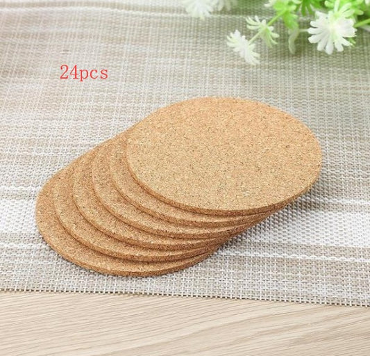 PureEarth Natural Absorbent Cork Coaster Set (6pcs)