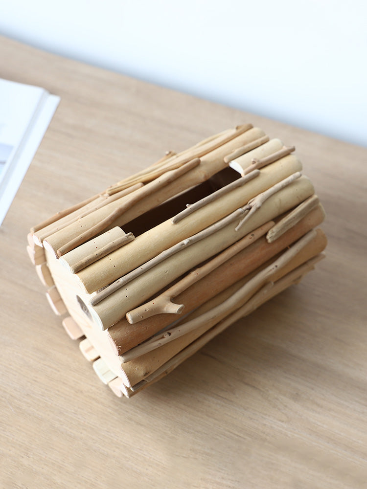 Artisan Wooden Tabletop Paper Roll Holder