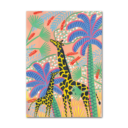 Tropical Jungle Animal Canvas Wall Art – Safari Nursery & Kids Room Decor Collection