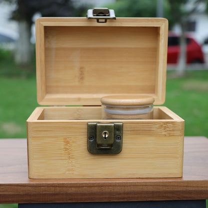Handcrafted Bamboo Keepsake Box – Etched Wooden Storage & Jewelry Organizer